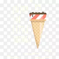冰淇淋插图-圆锥形插图库