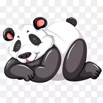 大熊猫红熊猫熊人体剪贴画-可爱的熊猫