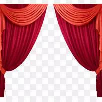 剧场窗帘和舞台窗帘.彩色红色舞台窗帘