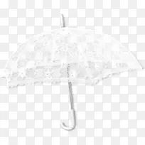 雨伞白色黑色图案-白色花边阳伞