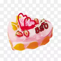 生日蛋糕-皇家糖霜-心形蛋糕