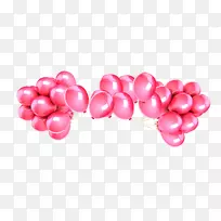粉红气球土坯插画-粉红气球
