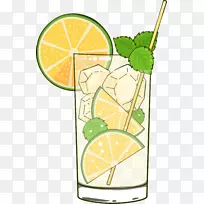 莫吉托果汁caipirinha软饮料酸橙夏令人提神柠檬饮料