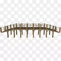 木桥木夹艺术.无垫子的古木桥材料