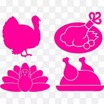 火鸡肉轮廓感恩节-感恩节火鸡标志图像