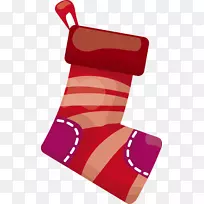 圣诞袜夹艺术-红线袜