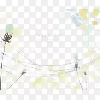 土坯插画主题-小清新创意装饰美丽的花仙花