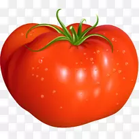 番茄红色插图-红色简洁番茄