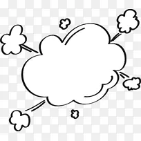 云对话框对话剪辑艺术卡通爆炸云对话框