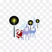 Ded Moroz圣诞老人驯鹿-圣诞老人和驯鹿