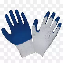 医用手套聚氯乙烯胶乳个人防护设备.带蓝色滑动层的线手套