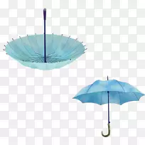 蓝伞-两把伞
