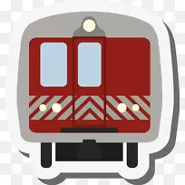 列车快速通过南京地铁隧道红色简洁列车
