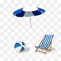 沙滩伞椅摄影-大型沙滩用具