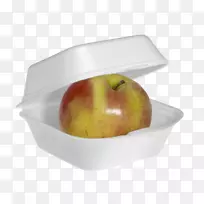 苹果盒存货摄影-午餐盒中的苹果