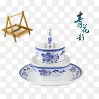 青花陶瓷餐具-一套青花瓷餐具套装
