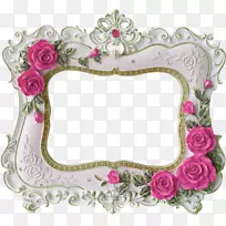 纸画框玫瑰花结婚相框