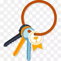 钥匙链剪贴画.钥匙链