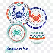 螃蟹设计师创意-创意手绘螃蟹图案
