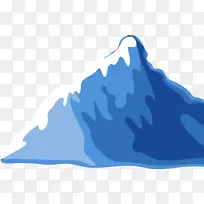 画山卡通-蓝色新鲜冰山
