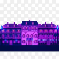 立面平面设计插图-紫色房屋