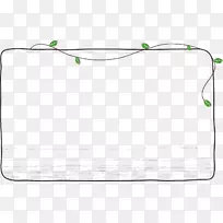 免费提供的计算机图形纹理映射-绘制绿叶边框