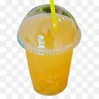 橙汁，玉茶，模糊的肚脐柠檬水，橙汁-蜂蜜柠檬茶形象