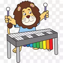 Marimba Lasmaxf1anitas生日颤音-卡通狮子材料
