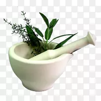 草药医学替代保健服务-搅拌药草