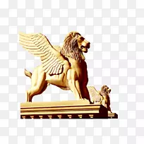 狮子座雕像-财产飞马雕像