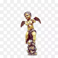 雕塑天使-黄金材质娃娃