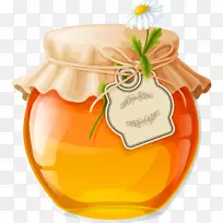 水果蜜饯罐免费插图橙色蜂蜜