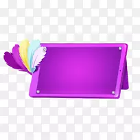 紫色长方形羽毛橱窗