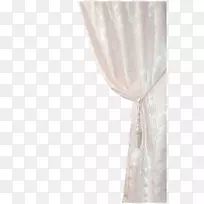 窗帘窗-简单的白色窗帘