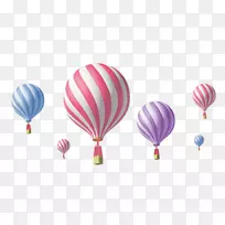 热气球-条纹热气球