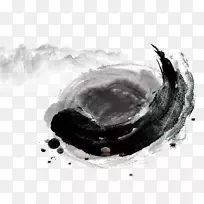水墨画水墨笔-风励志名言