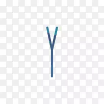 品牌图案-蓝色水彩字母y