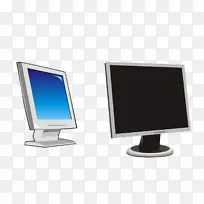 电脑显示器手提电脑机箱电脑鼠标蓝黑色电脑显示器