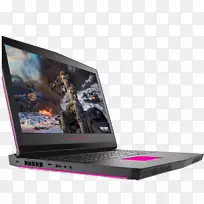 笔记本电脑戴尔英特尔视频卡Alienware-离开材料方面的笔记本电脑