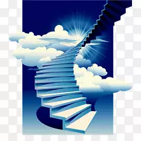 通往天堂的楼梯建筑剪贴画装饰插图楼梯梯