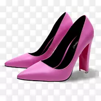 t恤鞋高跟鞋鞋类服装粉红色高跟鞋