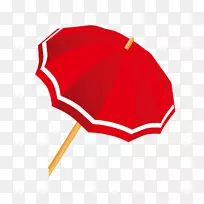 雨伞红色设计师剪贴画-阳伞