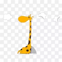 长颈鹿剪贴画-可爱的长颈鹿