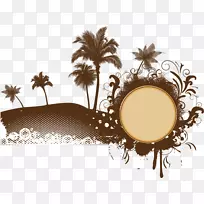 槟榔科椰子-向心椰子树边缘