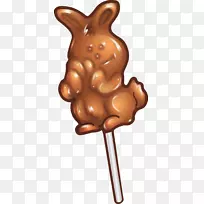 复活节兔子复活节彩蛋棕黄色巧克力兔