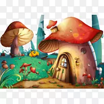 香菇画图-蘑菇城堡