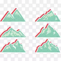 蓝色卡通剪贴画-蓝山