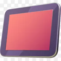 平板电脑多媒体手绘红色平板电脑