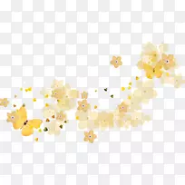 黄色花瓣图案-橙色蝴蝶花