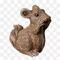 松鼠雕塑木雕松鼠